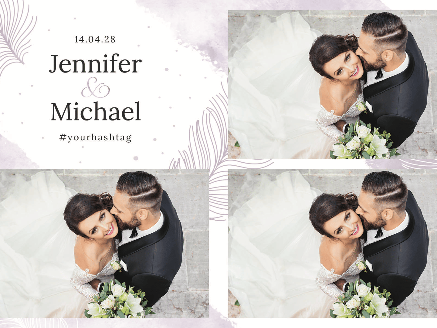 Modelli di stampa personalizzata photo booth — oltre 30 design tra cui scegliere